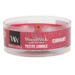 Woodwick Currant - Ríbezle vonná sviečka s dreveným knôtom petite 31 g