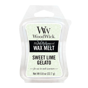 Woodwick Sweet Lime Gelato - Sladká zmrzlina vonný vosk do aromalampy 22.7 g