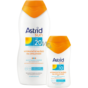 Astrid Sun OF20 hydratačné mlieko na opaľovanie 200 ml + Sun OF10 Hydratačné mlieko na opaľovanie 100 ml, duopack