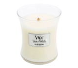 WoodWick Island Coconut - Kokosový ostrov vonná sviečka s dreveným knôtom a viečkom sklo stredné 275 g