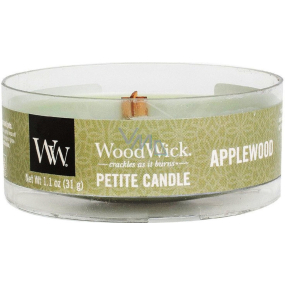 Woodwick Applewood - Jabloňové drevo vonná sviečka s dreveným knôtom petite 31 g