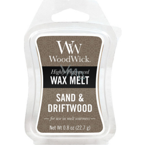 Woodwick Sand & Driftwood - Piesok a naplavené drevo vonný vosk do aromalampy 22.7 g