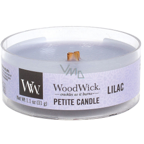 Woodwick Lilac - Orgován vonná sviečka s dreveným knôtom petite 31 g