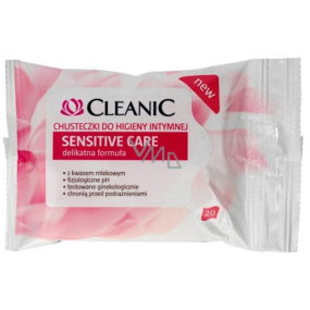 Cleanic Sensitive Care obrúsky pre intímnu hygienu s kyselinou mliečnou 20 kusov