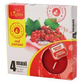 Čajové sviečky Červené ríbezle s vôňou čajových sviečok Maxi 4 kusy