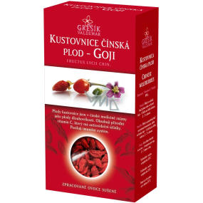 Grešík Goji Kustovnica čínska sušené plody na krvný tlak, bolestiach hlavy, únava, na pečeň a obličky, imunitu 100 g