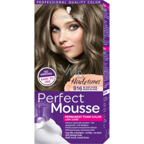 Schwarzkopf Perfect Mousse Inovatívna Foam Color farba na vlasy 816 Nude Blond