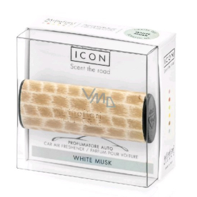 Millefiori Milano Icon White Musk - Biele pižmo vôňa do auta Wood vonia až 2 mesiace 47 g