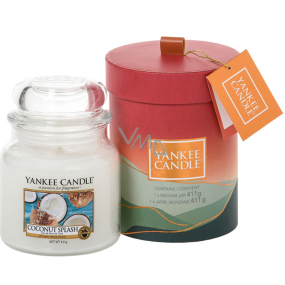 Yankee Candle Coconut Splash - Kokosové osvieženie vonná sviečka Classic strednej sklo 411 g darčeková sada 2018