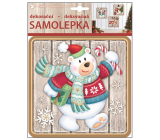 Samolepka plastická ľadový medveď 23 x 18 cm
