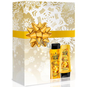 Gliss Kur Oil Nutritive regeneračný šampón na vlasy 250 ml + balzam na vlasy 200 ml, kozmetická sada