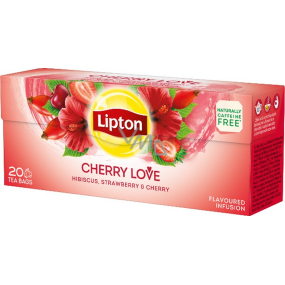 Lipton Cherry Love ovocno-bylinný aromatizovaný čaj 20 nálevových vrecúšok 36 g