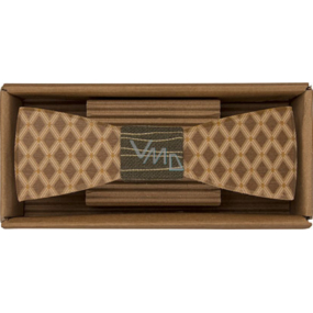 Bohemia Gifts Drevený motýlik Kosoštvorce 12,5 cm