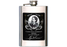 Bohemia Gifts Gentleman nerezová ploskačka na alkohol 200 ml