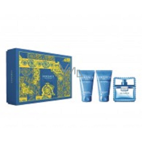 Versace Eau Fraiche Man toaletná voda pre mužov 50 ml + sprchový gél 50 ml + balzam po holení 50 ml, darčeková sada