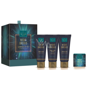 Scottish Fine Soaps Nočná Orchidea telové maslo 75 ml + krém na ruky a nechty 75 ml + umývací gél 75 ml + jemné mydlo 40 g, luxusné kozmetická sada