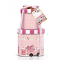Baylis & Harding Ružová kolekcia Jahodový Cupcake mydlo 100 ml + Malinová panna cotta sprchový krém 100 ml + Cheesecake telové mlieko 50 ml + Cukrová mandle krém na ruky 50 ml + Cukrová mandle kryštáliky do kúpeľa 25 g + masážna hubka, kozmetická sada