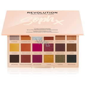 Makeup Revolution X Soph Extra Spice paletka očných tieňov 18 x 0,8 g