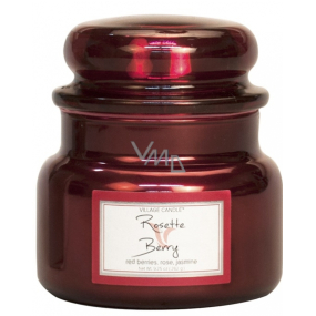 Village Candle Ruže a červené ovocie - Rosette Berry vonná sviečka v skle 2 knôty 262 g