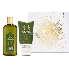 Erbario Toscano Olivový olej sprchový gél 250 ml + krém na ruky 100 ml, luxusná kozmetická sada