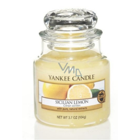 Yankee Candle Sicilian Lemon - Sicílsky citrón vonná sviečka Classic malá sklo 104 g