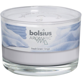 Bolsius Aromatic Fresh Linen - Vôňa sviežeho bielizne vonná sviečka v skle 90 x 65 mm 247 g doba horenia cca 30 hodín