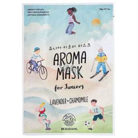 Beaudiani Levanduľový a harmančekový esenciálny olej textilné maska na tvár pre deti 20 g