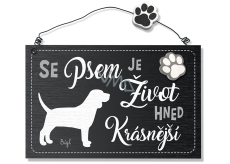 Nekupto Pets drevený nápis Beagle 155 x 98 x 5 mm