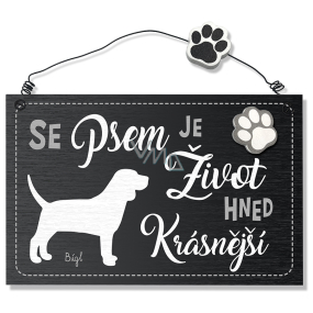 Nekupto Pets drevený nápis Beagle 155 x 98 x 5 mm