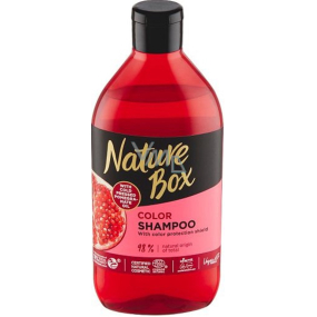 Nature Box Granátové jablko hydratačný a revitalizačný šampón na ochranu farby so 100% olejom z granátového jablka lisovaným za studena, vhodný pre vegánov 385 ml