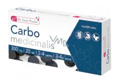 Dr. Candy Pharma Carbo medicinalis znižuje nadmernú črevné plynatosť 20 tblet 300 mg