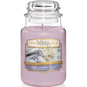 Yankee Candle Honey Lavender Gelato - Levanduľová zmrzlina s medom vonná sviečka Classic veľká sklo 623 g