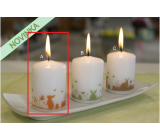 Lima Zajačikovia v tráve oranžoví sviečka biela valec 50 x 70 mm 1 kus