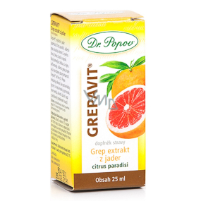 Dr. Popov Grepavit grep extrakt z jadier originálnej kvapky na kožné problémy, imunitu 25 ml