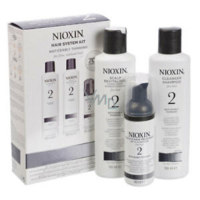 Nioxin System 2 Care 3-fázový systém pre ošetrenie výrazné rednutie jemných prírodných vlasov, šampón 150 ml + kondicionér 150 ml + bezoplachová starostlivosť 40 ml