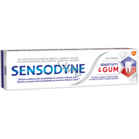 Sensodyne Sensitivity & Gum Whitening bieliaca zubná pasta na ochranu zubov a ďasien jemne bieli citlivé zuby 75 ml