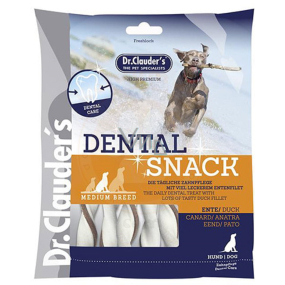 Dr. Clauders Dental - zubný desiata Snack Duck pre psov stredné plemeno 80 g