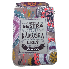 Albi Skladacia taška na zips do kabelky s nápisom Skvelá sestra 42 x 41 x 11 cm