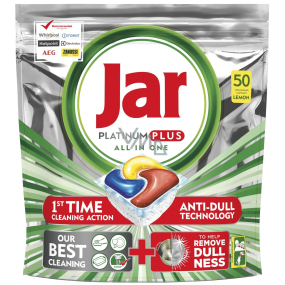 Jar Platinum Plus All in One Lemon Kapsule do umývačky riadu 50 kusov