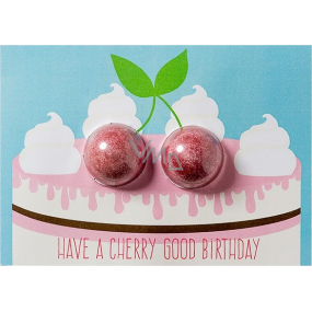 Bomb Cosmetics Čerešňové narodeniny - Cherry Good Birthday Šumivé želanie s balistiky 40 g