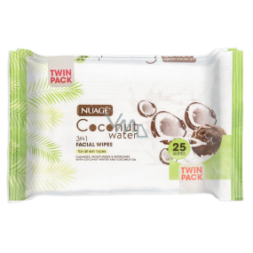 Nuagé Skin Coconut Water vlhčené odličovacie obrúsky 25 kusov