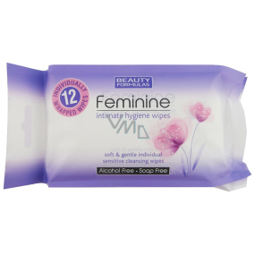 Beauty Formulas Feminine vlhčené obrúsky na intímnu hygienu 12 kusov