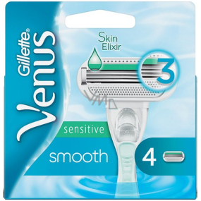 Gillette Venus Smooth Sensitive Náhradná hlavica s 3 čepieľkami 4 kusy pre ženy