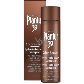 Plantur 39 Color Brown fyto-kofeínový šampón pre sýtejšie hnedú farbu vlasov, proti vypadávaniu vlasov 250 ml