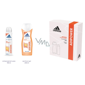 Adidas Adipower antiperspirant dezodorant sprej pre ženy 150 ml + sprchový gél 250 ml, kozmetická sada