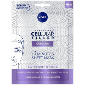 Nivea Hyaluron Cellular Filler 10-minútová vypĺňajúci textilné pleťová maska 1 kus