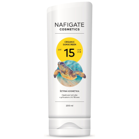 Nafigate Cosmetics Organic Sunscreen SPF15 opaľovací emulzia s prírodným UV filtrom 200 ml