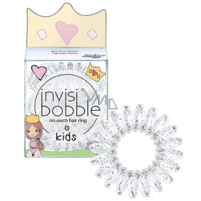 Invisibobble Kids Princess Sparkle Gumička do vlasov pre malé princezné priehľadná špirálová 3 kusy