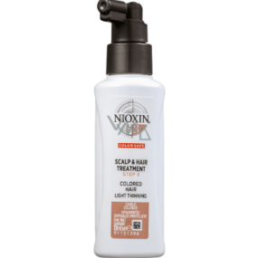Nioxin System 3 Scalp & Hair Bezoplachová starostlivosti pre mierne rednúce chemicky ošetrené jemné vlasy 100 ml