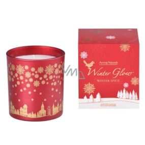 Arome Winter Glow Winter Spice sviečka vonná sklo červená v darčekovej škatuľke 80 x 90 mm 500 g